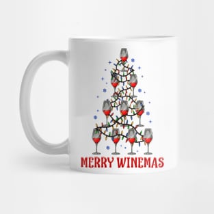 Merry Winemas. Funny Christmas Sweatshirt for Wine Lovers. Mug